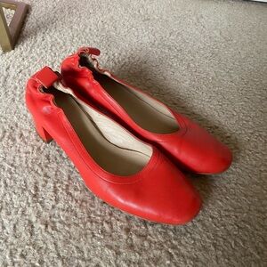 Everlane Orange-Red Day Heels size 9